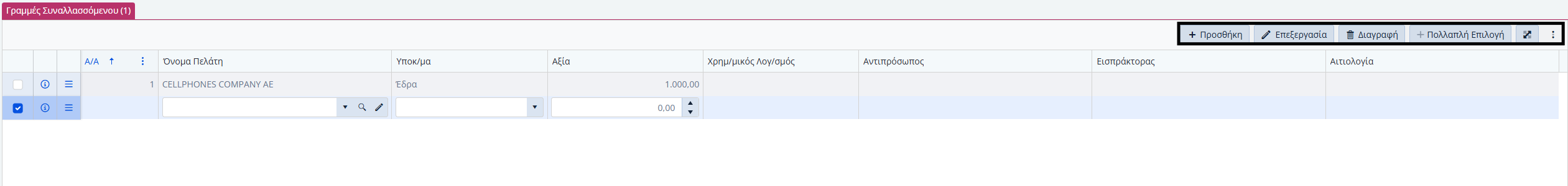 Συμ. Προμηθευτών - Δυνατότητες Γραμμών